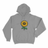 Comic Sonnenblume Unisex Hoodie Grey