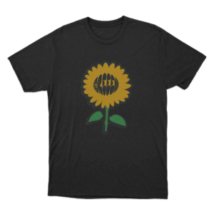 Comic Sonnenblume Unisex T Shirt Black
