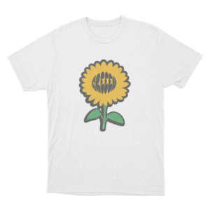 Comic Sonnenblume Unisex T Shirt White