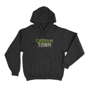 Greeen Team Logo Unisex Hoodie Black