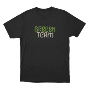 Greeen Team Logo Unisex T Shirt Black 1