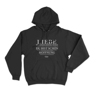 Liebe Unisex Hoodie Black