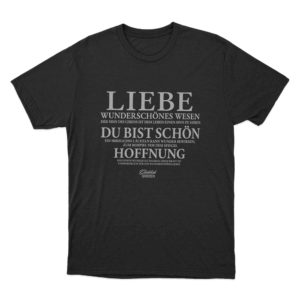 Liebe Unisex T Shirt Black