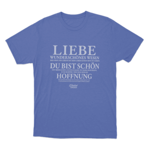 Liebe Unisex T Shirt Blue